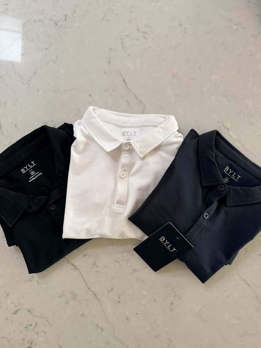 BYLT Premium Basics Kids Drop-Cut Lux Polo Shirt 3 Pack 2XL 0782